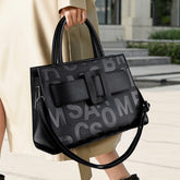 Sac à main grande capacité fourre-tout tendance rétro lettre graphique sac à main bandoulière